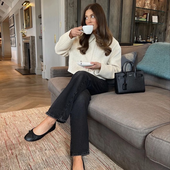 Zara Ecru Textured Weave Bomber Jacket - Picture 11 of 17